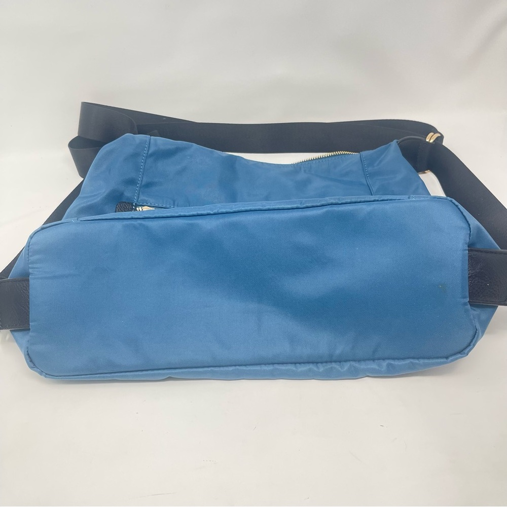 Vintage Blue Convertible Backpack, Large Nylon Shoulder‎ Bag | Sondra Roberts - Picture 8 of 14